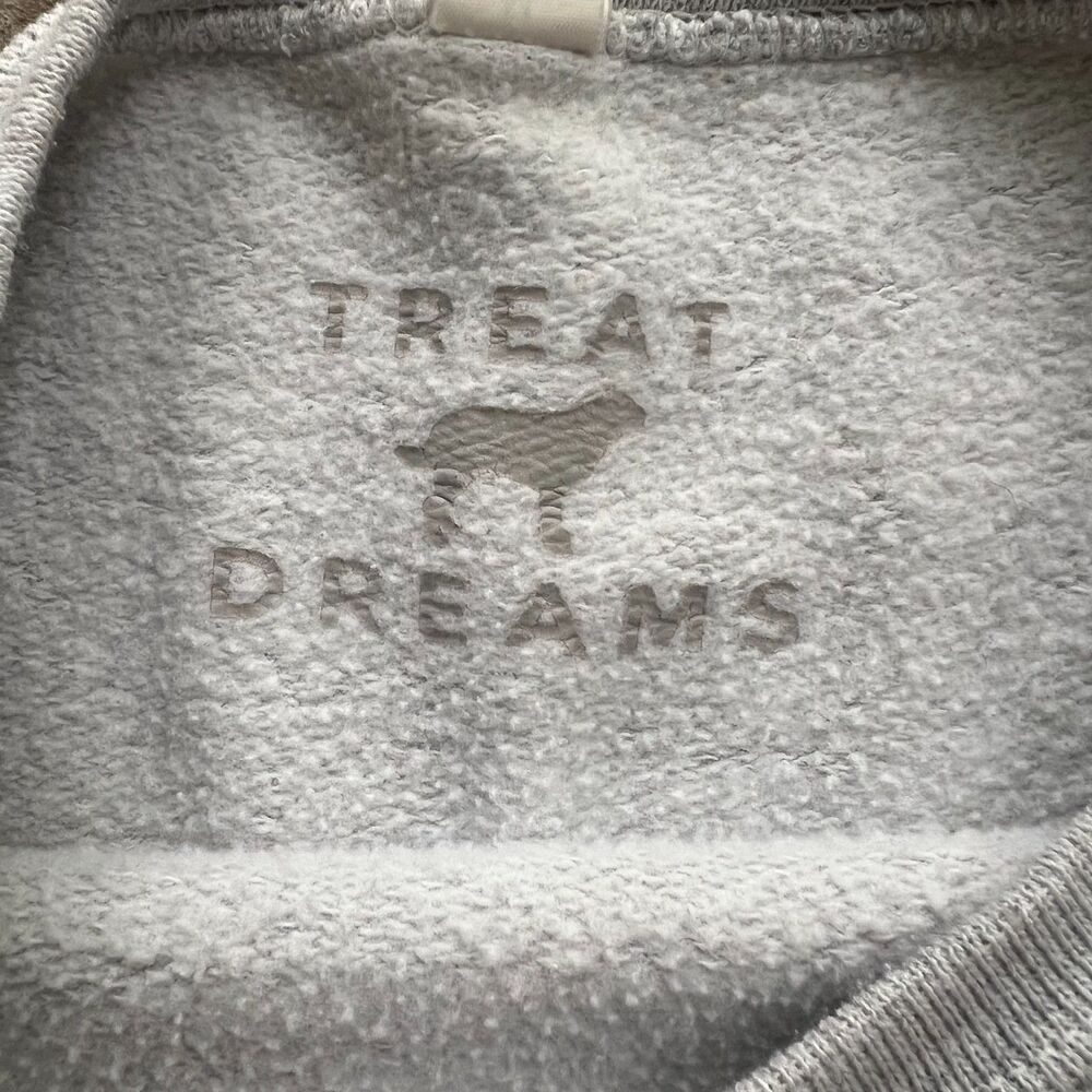 Namastay Home With My Dog Treat Dreams Grey Sweatshirt Medium - Picture 10 of 10